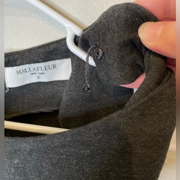 MM. Lafleur The Lydia Charcoal Sleeveless Twisted Tank Dress Size 16 - Picture 8 of 10